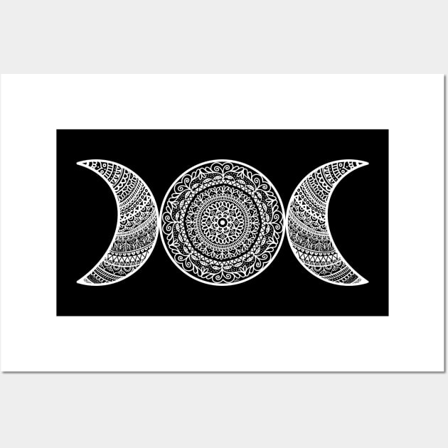 Witchy Mandala Moons Wall Art by julieerindesigns